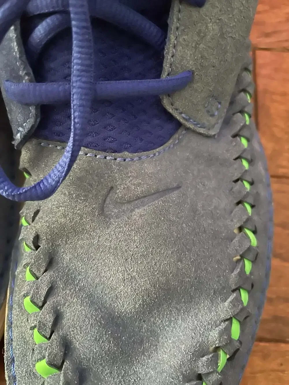 Nike Solarsoft Moccasin Woven 2013 Blue Green Suede Sneakers Men’s 11